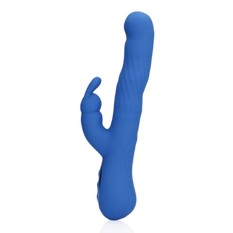 ⁨Loveline Wiggle Rabbit Jetset Blue - wielofunkcyjny masażer z podwojną stymulacją⁩ w sklepie Wasserman.eu