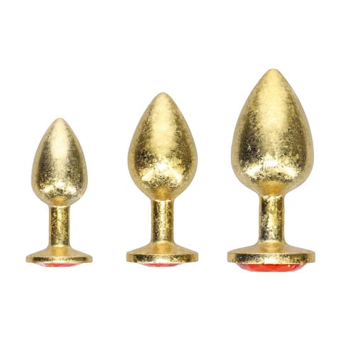 Milan Collection - Metal Anal Plug Set - Gold w sklepie Wasserman.eu
