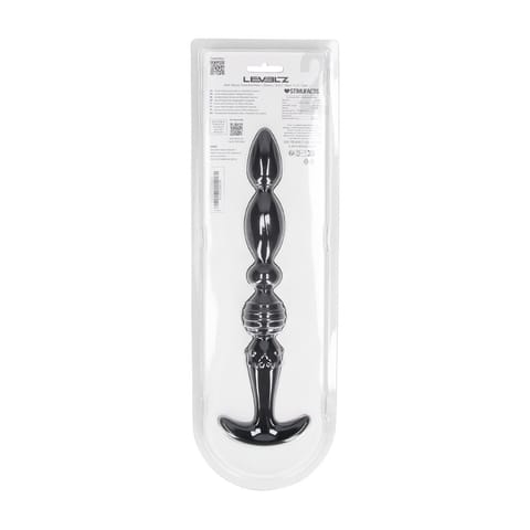 Multi Textured Silicone Flared Anal Probe - Black w sklepie Wasserman.eu