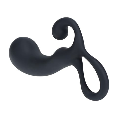 ⁨Bulb with Loop Silicone Prostate Massager - L - Black⁩ w sklepie Wasserman.eu