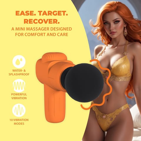⁨Loveline Mini Microboost - bezprzewodowy masażer kompaktowy pomarańczowy⁩ w sklepie Wasserman.eu