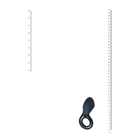 Vibrating Cock and Ball Ring with Winged Stimulator - Black w sklepie Wasserman.eu