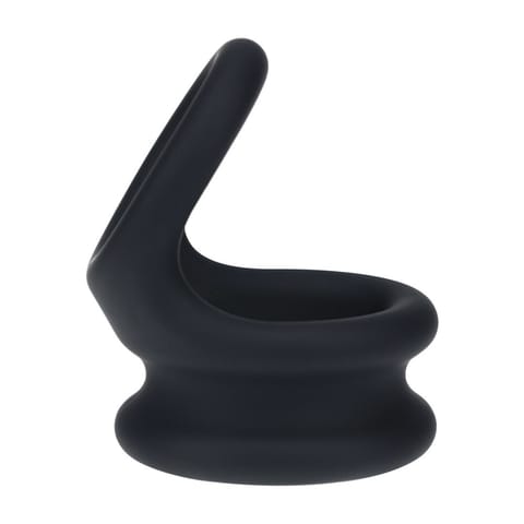 Wide Double O Silicone Cockring - L - Black w sklepie Wasserman.eu