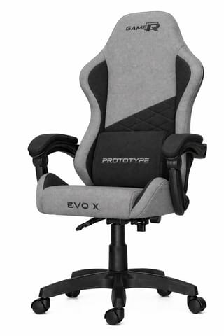 ⁨Fotel obrotowy gamingowy EVO FABRIC FULL GREY BLACK XL⁩ w sklepie Wasserman.eu