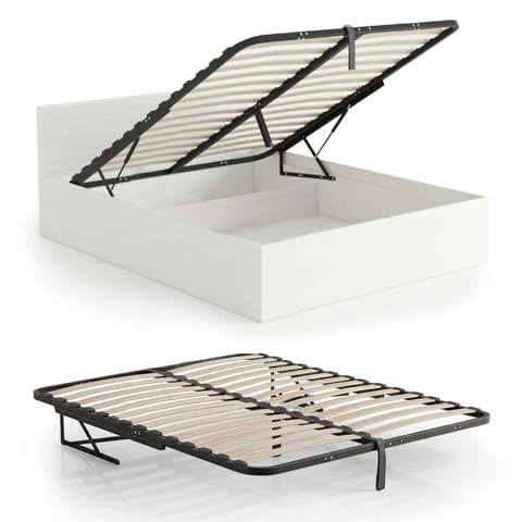 ⁨Stelaż metalowy do łóżka z mechanizmem podnoszenia 28 listew dzielony 140x200 cm⁩ w sklepie Wasserman.eu