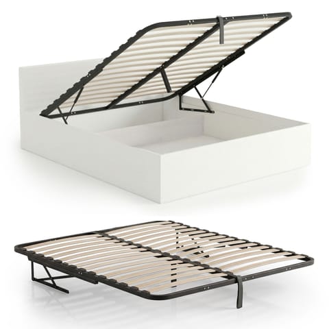⁨Stelaż metalowy do łóżka z mechanizmem podnoszenia 28 listew dzielony 160x200 cm⁩ w sklepie Wasserman.eu