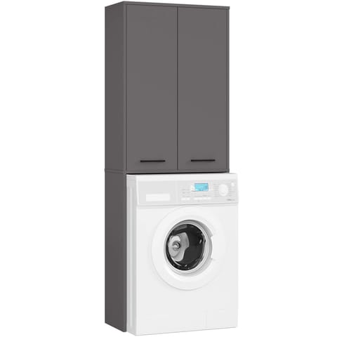⁨ŁAZIENKA FIN 180 SŁUPEK PRALKA PEŁNE 2D - SZARY⁩ w sklepie Wasserman.eu
