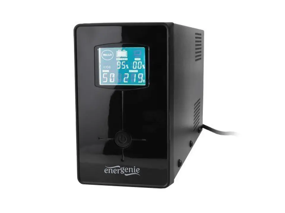 ⁨EnerGenie UPS with USB and LCD display, Black 850 VA, 510 W, 220 V⁩ w sklepie Wasserman.eu