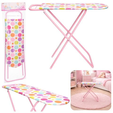 ⁨Metalowa Deska Do Prasowania Zabawkowa Składana Dla Dzieci Kropeczki 61 cm⁩ w sklepie Wasserman.eu