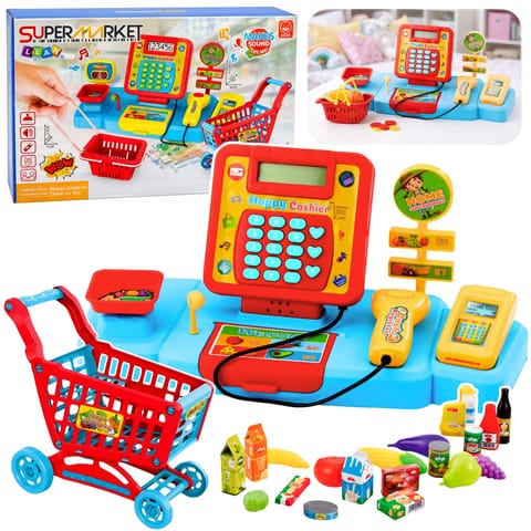 ⁨Kasa Sklepowa Interaktywna Supermarket Wózek Skaner Waga Produkty Spożywcze⁩ w sklepie Wasserman.eu