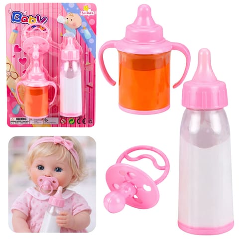 ⁨Zestaw Magiczne Butelki Dla Lalek Niemowlaka Soczek Mleko Smoczek 3 szt.⁩ w sklepie Wasserman.eu