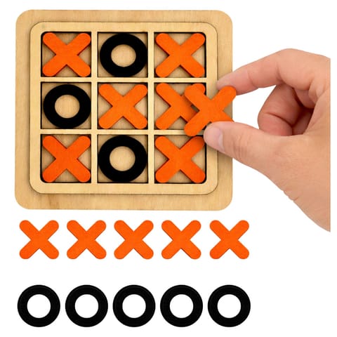 ⁨Gra Kółko i Krzyżyk Strategiczna Logiczna Plansza Drewniana Klasyczna⁩ w sklepie Wasserman.eu