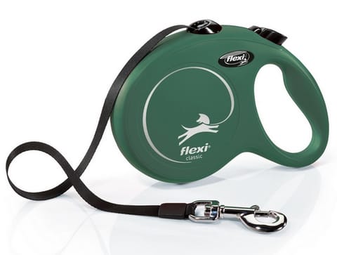 ⁨Flexi New Classic Smycz taśma L 5m oliwkowa⁩ w sklepie Wasserman.eu