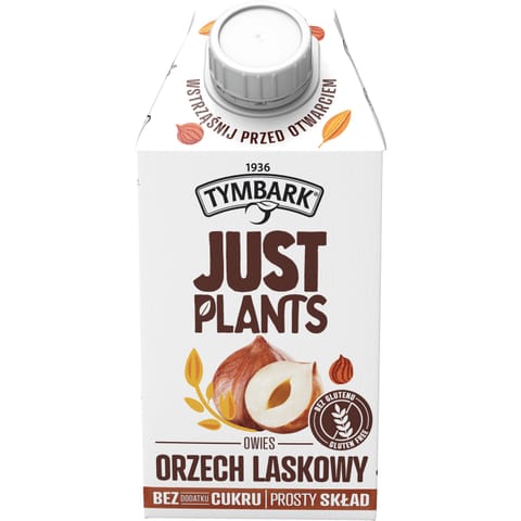 ⁨Napój TYMBARK Just Plants 500ml owies orzech laskowy⁩ w sklepie Wasserman.eu