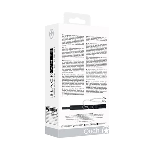 ⁨Ouch! Kołnierz regulowany na rzep z zaciskami na piersi, czarny⁩ w sklepie Wasserman.eu