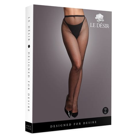 ⁨Le Desir rajstopy damskie z majtkami siateczkowe XS-XL czarne⁩ w sklepie Wasserman.eu