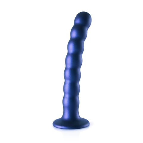 ⁨Ouch! Silikonowy model G-Spot z koralikami i przyssawką 16,5 cm zielony⁩ w sklepie Wasserman.eu
