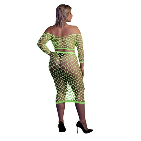 ⁨Ouch! by Shots Neon Komplet XL/XXXXL Top i Spodnica, UV Aktywowany⁩ w sklepie Wasserman.eu