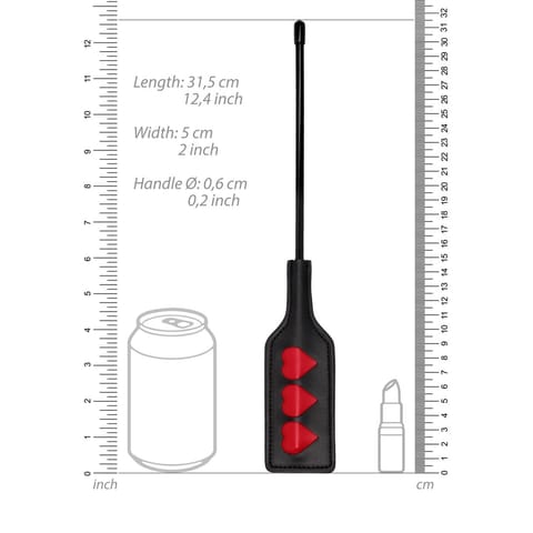 ⁨Ouch! Skorzana packa w kształcie serca - model Heart Paddle, czerwona⁩ w sklepie Wasserman.eu