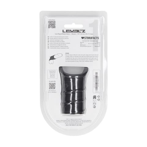 ⁨Silicone Cockring and Ribbed Sleeve - Black⁩ w sklepie Wasserman.eu