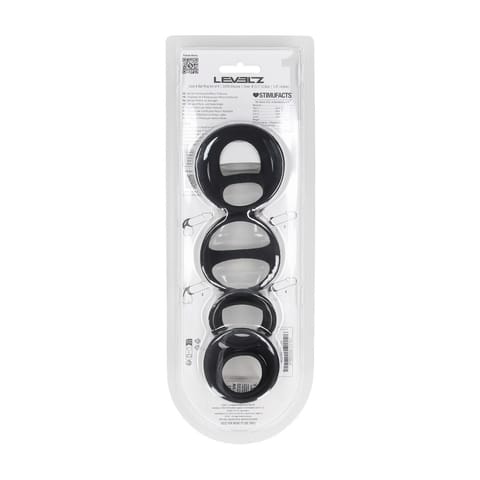 Silicone Cock and Ball Ring Set of 4 - Black w sklepie Wasserman.eu