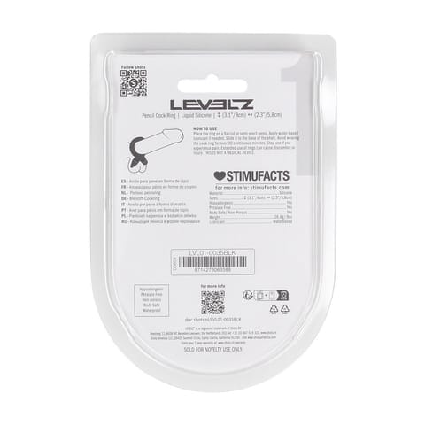 Pencil Liquid Silicone Cockring - Black w sklepie Wasserman.eu