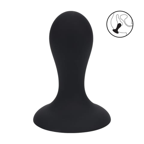 Single Rattle Liquid Silicone Anal Plug - S - Black w sklepie Wasserman.eu