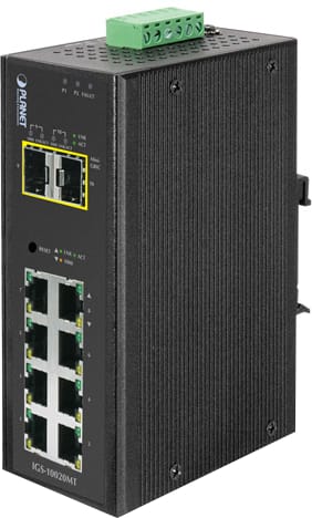⁨PLANET IGS-10020MT network switch Managed L2+ Gigabit Ethernet (10/100/1000) Black⁩ at Wasserman.eu