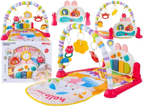 ⁨Mata edukacyjna dla dzieci 2w1 Interaktywna Pianinko Grzechotki Projektor⁩ w sklepie Wasserman.eu
