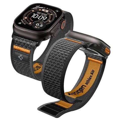 ⁨Spigen Athlex Air 2 - Pasek do Apple Watch 44/45/46/49 mm (Active Black / Orange)⁩ w sklepie Wasserman.eu