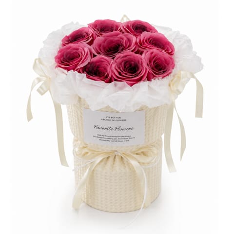 ⁨Flower box, bukiet zapachowych kwiatów mydlanych w pudełku, LED 9szt. BUK33B⁩ w sklepie Wasserman.eu