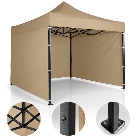 ⁨Pawilon ogrodowy 3 scianki 3 x 3m beżowy Plonos⁩ w sklepie Wasserman.eu