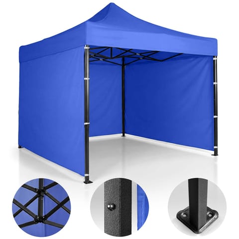 ⁨Pawilon ogrodowy 3 scianki 3 x 3m niebieski Plonos⁩ w sklepie Wasserman.eu