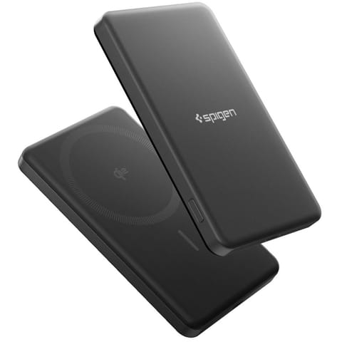 ⁨Spigen EA2205MQ Essential - Power Bank MagSafe 5000 mAh 22.5W Qi2 (Black)⁩ w sklepie Wasserman.eu