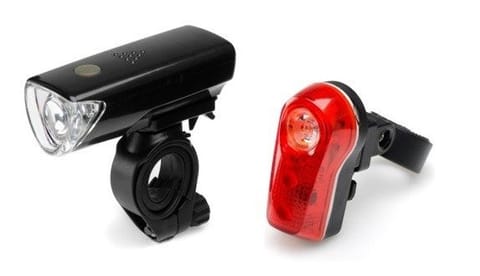 ⁨ZESTAW LAMP ROWEROWYCH FALCON EYE DUO, 3*AAA+2*AAA, SET⁩ w sklepie Wasserman.eu