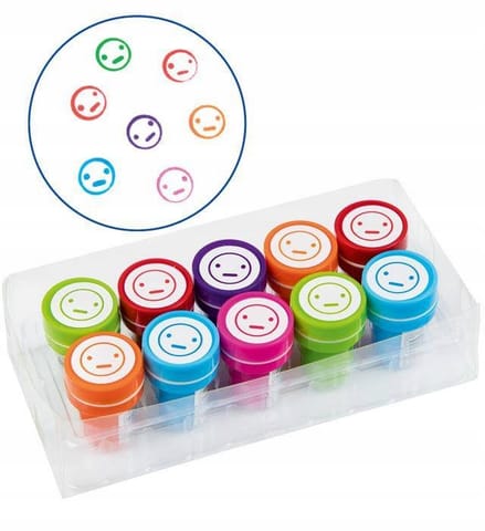 ⁨Pieczątki FIORELLO GR-FF-10N buźka neutralna (10 sztuk) 170-2495⁩ w sklepie Wasserman.eu