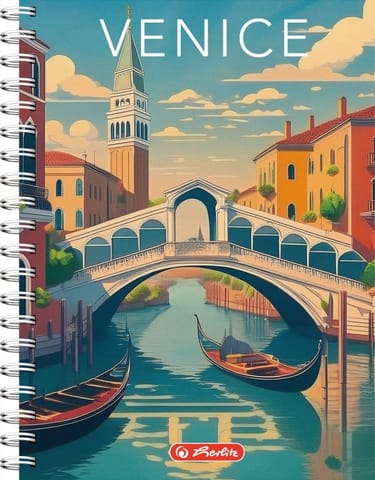 ⁨Kołozeszyt HERLITZ RETRO CITY B5/100K 70g kratka 400196852⁩ w sklepie Wasserman.eu