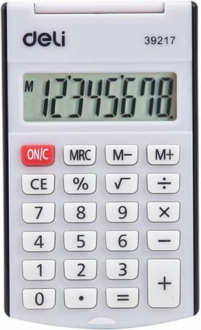 ⁨Kalkulator kieszonkowy zamykany 8- pozycyjny czarny E39217 BLACK DELI⁩ w sklepie Wasserman.eu