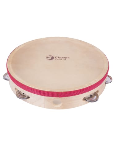 ⁨CLASSIC WORLD EDU Instrument Muzyczny Tamburyn 25 cm⁩ w sklepie Wasserman.eu
