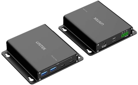 ⁨Unitek Przedłużacz USB 5 Gb/s 100 m przez Ethernet z hubem⁩ w sklepie Wasserman.eu