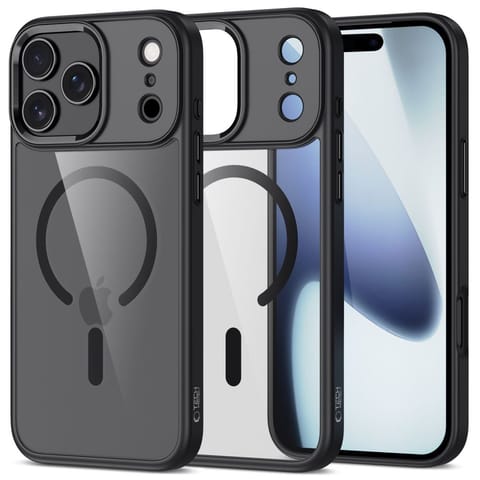 ⁨Etui case na iPhone 17 Pro MagMat MagSafe - przezroczysto-czarne⁩ w sklepie Wasserman.eu