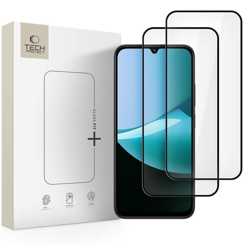 ⁨Szkło hartowane na Xiaomi Redmi 15C / Poco C85 Glass Fit+ czarne - 2 szt.⁩ w sklepie Wasserman.eu