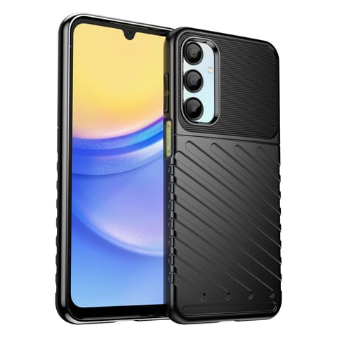⁨Etui silikonowe pancerny pokrowiec na Samsung Galaxy A26 Thunder Case - czarny⁩ w sklepie Wasserman.eu