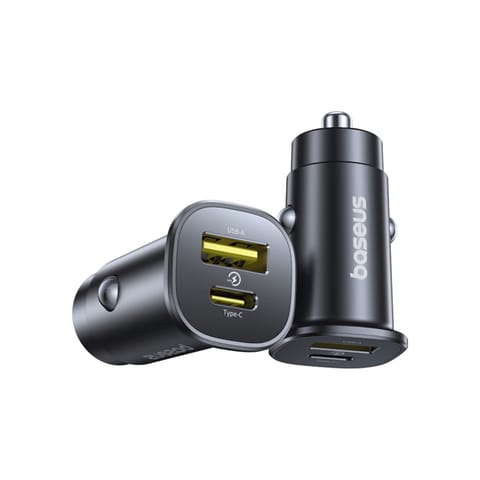 ⁨Ładowarka samochodowa USB-C USB-A 30W - czarna⁩ w sklepie Wasserman.eu