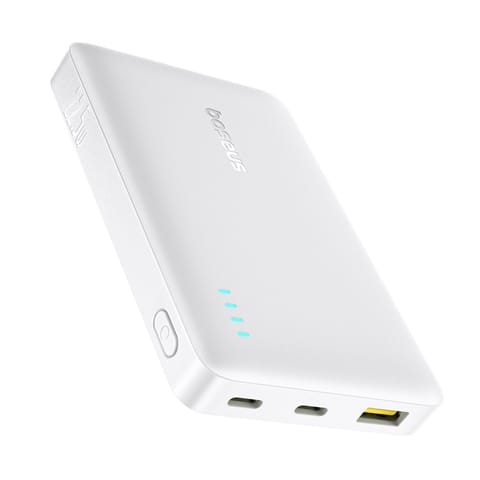 ⁨Powerbank 10000mAh 22.5W EnerFill FP21 USB-A USB-C z kablem USB-C - biały⁩ w sklepie Wasserman.eu