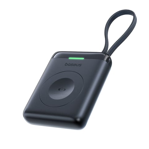 ⁨Powerbank 1640 mAh 5W EnerFill FW11 do Apple Watch z wbudowanym kablem - czarny⁩ w sklepie Wasserman.eu