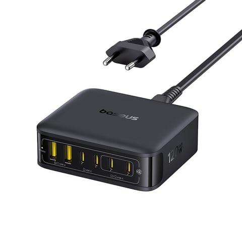 ⁨Stacja ładująca 4x USB-C 2x USB-A 120W - czarna⁩ w sklepie Wasserman.eu
