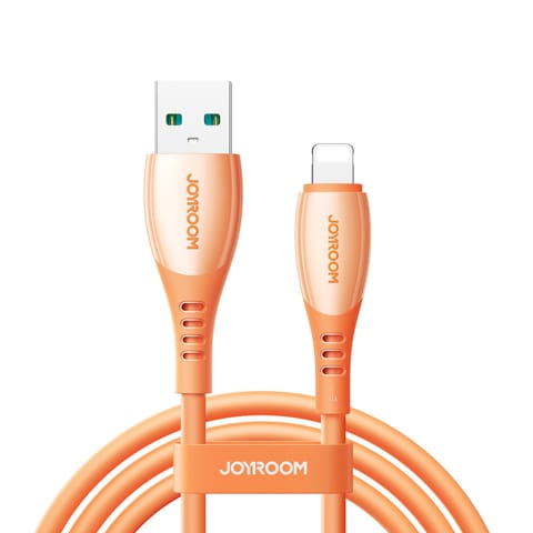 ⁨Kabel przewód USB-A - iPhone Lightning Vibrant Series 3A 1.2m - pomarańczowy⁩ w sklepie Wasserman.eu