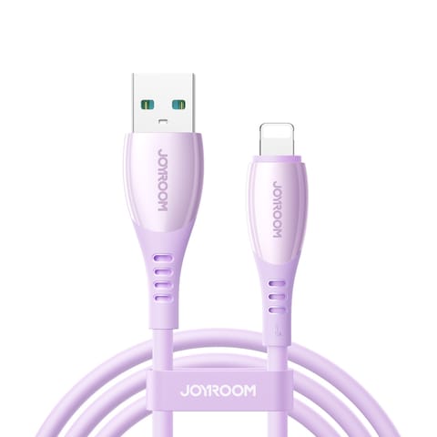 ⁨Kabel przewód USB-A - iPhone Lightning Vibrant Series 3A 1.2m - fioletowy⁩ w sklepie Wasserman.eu