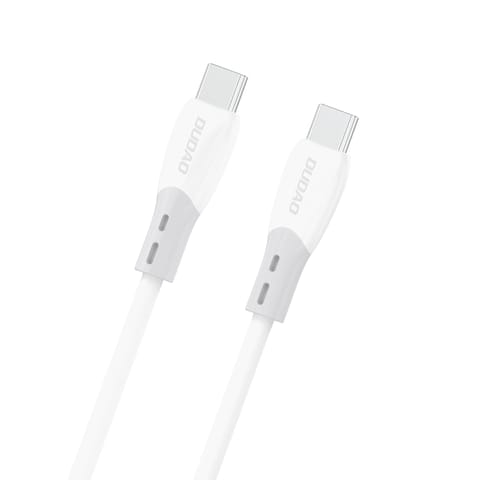 ⁨Kabel przewód z silikonowym oplotem USB-C L25SC 60W 1m - biały⁩ w sklepie Wasserman.eu